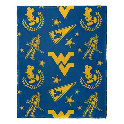 Northwest NCAA West Virginia Pennant Mickey Hugger Pillow & Silk Touch Throw Set Polyester in Blue | 50 H x 40 W in | Wayfair 1COB3125A0038RET