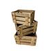 Millwood Pines 3 Piece Solid Wood Crate Set Solid Wood in Brown | 7.08 H x 15.74 W x 10.63 D in | Wayfair 3D22839ACF564821AF086185F53D969E