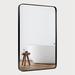 Everly Quinn Perivolia Rectangle Metal Wall Mirror Metal in White/Black | 30 H x 22 W x 1.1 D in | Wayfair 0FEDC8BEB3B34A50924FEDF73BB66B1C