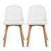 George Oliver Cherone Side Chair Dining Chair Faux Leather/Plastic/Acrylic/Wood/Upholstered in White | 33.25 H x 17.5 W x 20.25 D in | Wayfair