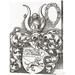 ZHENMIAO XINLEI TRADING INC Coat of Arms of Lorenz Staiber by Albrecht Durer - Wrapped Canvas Print Canvas, in Black/White | Wayfair