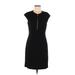 Lauren by Ralph Lauren Casual Dress - Sheath Crew Neck Short sleeves: Black Print Dresses - Women's Size 8