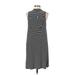 American Eagle Outfitters Casual Dress - A-Line Mock Sleeveless: Gray Stripes Dresses - Women's Size Large
