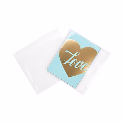 Crystal Clear Flap Seal Clear Plastic Bags Perfect For Photo Prints Bag Size: 7 7/8" x 5 3/4" 100 Bags Crystal Clear Bags