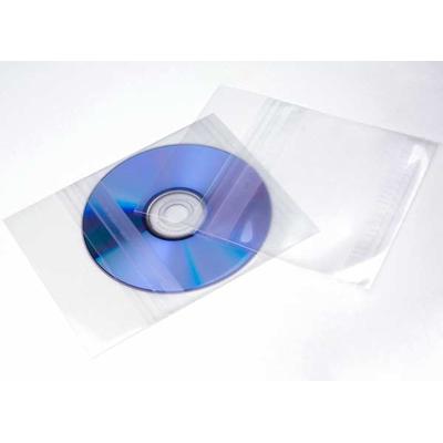 Square Protective Closure Clear Plastic Packaging For Standard CD Bag Size: 4 7/8" x 4 7/8" 100 Bags Crystal Clear Bags