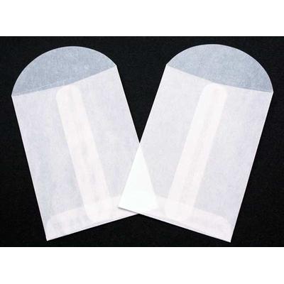 Glassine Envelopes Center Seam Open End w/ Flap 2 3/4" x 3 3/4" 100 Envelopes