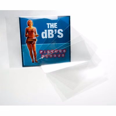 No Flap Clear 45RPM Album Sleeve Bags - Fits 45 RPM Records & Albums with 7" Covers Bag Size: 7 3/8" x 7 3/8" 100 Bags |