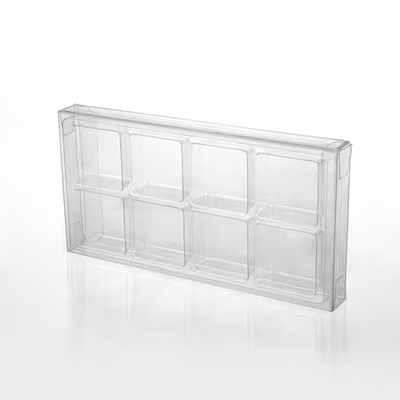 Candy Boxes 2 3/4" x 13/16" x 5 7/16" Crystal Clear Artisan Candy Box Sets for 8 25 Pieces