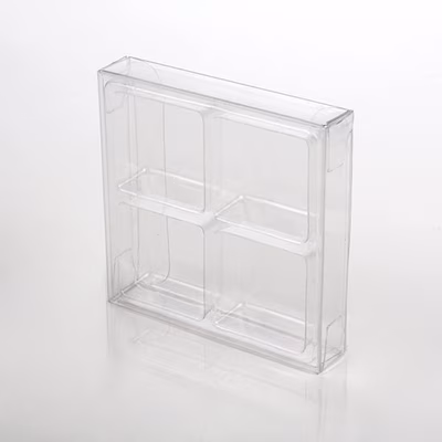 Candy Boxes 2 3/4" x 13/16" x 2 11/16" Crystal Clear Artisan Candy Box Sets for 4 25 Pieces