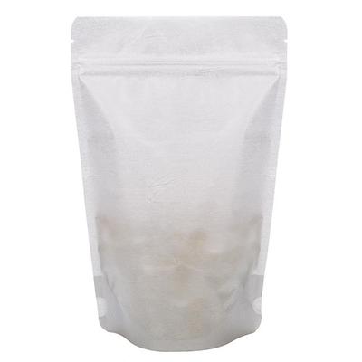 Solid Silver Rice Paper Stand Up Pouches Holds 6 to 11 oz. Heat Seal Food Safe Size: 5 7/8