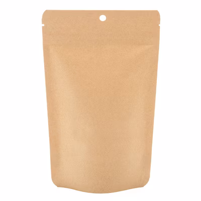 Kraft Eco Stand Up Pouch 4 5/8" x 2 1/2" x 6 3/8 " 100 pack