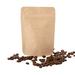 Coffee Bags Kraft Pouches with Valve 4" x 2 3/8" x 6" 100 Pieces