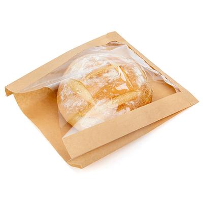 Kraft Bread Bags with Window 100 Pack 9