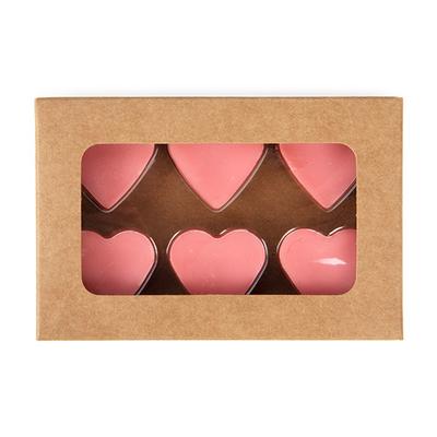 Kraft Artisan Candy Box Set, Heart Insert 2 3/4" x 13/16" x 4 1/16" 25 pack