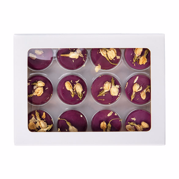 White Kraft Artisan Candy Box Set, Round Insert 4" x 13/16" x 5 7/16" 25 pack