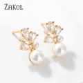 ZAKadvocate-Boucles d'oreilles en cuir chevelu pour femmes et filles Cubic Cubic Cubic Ticket