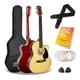 3RD AVENUE Cutaway Electro-Acoustic Guitar Bundle - Natural, Brown,Yellow