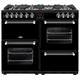 BELLING Kensington 100DFT Dual Fuel Range Cooker - Black & Chrome, Black