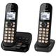 PANASONIC KX-TGC462EB Cordless Phone - Twin Handsets, Black