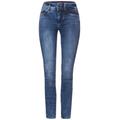 Street One Slim Fit Jeans Damen authentic indigo wash, Gr. 33-34, Baumwolle, Weiblich Denim Hosen