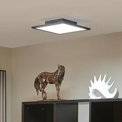 Lindby LED-Panel Lamin, schwarz, 30 cm, CCT, dimmbar, Remote Image