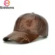 Hot Sale Men Genuine Cowhide Leather Baseball Cap Casual Real Leather Hat Autumn Winter Real Cowhide