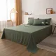 Washed Cotton Flat Bed Sheet Solid Bed Cover Single Double Queen King Size Bedsheet Linens Soft