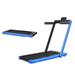 Costway 2.25HP 2 in 1 Folding Treadmill with APP Speaker Remote Control-Navy