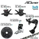 SHIMANO ALIVIO M3100 3x9v Groupset mit 3x9 speed Shifter HINTEN und M2000 Umwerfer HG200 kassette