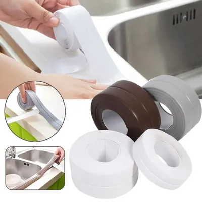 3,2 m PVC wasserdichter Wanda uf kleber selbst klebendes Klebeband Waschbecken Herd Riss streifen band Küche Bad Badewanne Ecke Dichtung sband Image