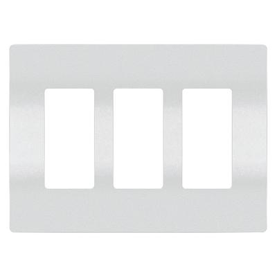 ZORO SELECT RWP263W Rocker Wall Plate, Number of Gangs: 3 Plastic, Smooth