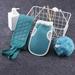 3 Pcs/Set Durable Exfoliating Bath Cloth Bathroom Supplies Double-Sided Shower Ball Soft Brush Bath Gloves Body Scrubber 4