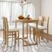 Farmhouse Style Counter Height 5-Piece Dining Table Set, Dining Chairs Set for 4, Wooden Dining Table Set for Small Places