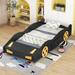 Wheels Shape Car Bed Twin Size Platform Bed Kids Bed