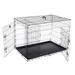 Petmaker 42" Folding Pet Crate Double Door Kennel Wire Cage