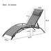 2 PCS Set Chaise Lounge Outdoor Lounge Chair Lounger Recliner Chair - N/A