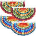 4 Pack Mexican Party Decoration Luau Party Banner Fiesta Pleated Bunting Flag Cinco De Mayo Flag Fiesta Fan Porch Flag for Summer Pool Mexican Wedding Birthday Party Supplies 2 Styles 3 x 1.5 ft