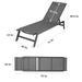 Five-Position Adjustable Aluminum Recliner Lounge Chairs 2-Pcs Set - N/A