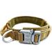 Pets ProMax - Tactical Dog Collar [Waterproof Military Quality K9 Hunting Dogs Collar] Tactical Heavy Duty Dog Collar with Metal Buckle and Control Handle for Dog Training. (XL) Coyote Brown