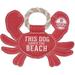 Pavilion Gift Company 11 Inch Large Canvas Tug of War Crab Shaped Rope Toy-Sturdy & Durable This Dog Loves The Beach Red