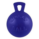 Jolly Pets Tug-n-Toss Heavy Duty Dog Toy Ball with Handle 8 Inches/Large Blue