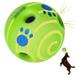 PAEYOOR Pet Dog Toy Interactive Giggle Ball Dog Chew Toy Wobble Funny Wiggle Ball Play Wag Training Supplies Safe Green Herding Ball Squeaky Gift for Large Medium Small Dogs