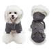 DYAprWu Warm Dog Hooded Trench Coat Windproof Parka Jacket for Cold Weather (S Black Grey)