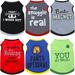 6 Pieces Dog Shirts Pet Printed Clothes Dog Tshirts Dog Outfits with Funny Letters Doggy Clothes Puppy Shirts Pet T Shirt Dog Clothes for Chihuahuas Dog Sweatshirt for Pet Dogs Accessories (Small)