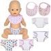 Famoby 4Pcs Baby Doll Diapers Doll Underwear and 2Pcs Doll Bids for 14 to 18 Inch Doll American Girl Doll Baby Alive Girl Birthday Gift Sleepover Slumber Party