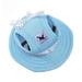 Leconpet Princess Pet Hat Dog Caps Hats with Neck Strap Adjustable Comfortable Ear Holes for Small Medium and Large Dogs in Ourdoor Sun Protection (M Blue)