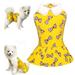 Topkins Dog Dress Cute Dog Birthday Dress Dog Holiday Dress Soft Breathable Dog Party Dress with Bow-Knot Patterns Pet Clothes for for Small Medium Dogs Girl (Yellow L)