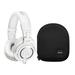 Audio-Technica ATH-M50XWH Professional Studio Monitor Headphones (White) Bundle