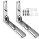 1 Set of Universal Stainless Steel Microwave Mount Bracket Folding Microwave Wall Support Frame