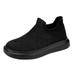 Quealent Big Kid Boys Shoes Tennis Shoes Boys Mesh Lightweight Breathable Fashion Casual Shoes Slip On Outdoor Sports Shoes Shoes Black 2